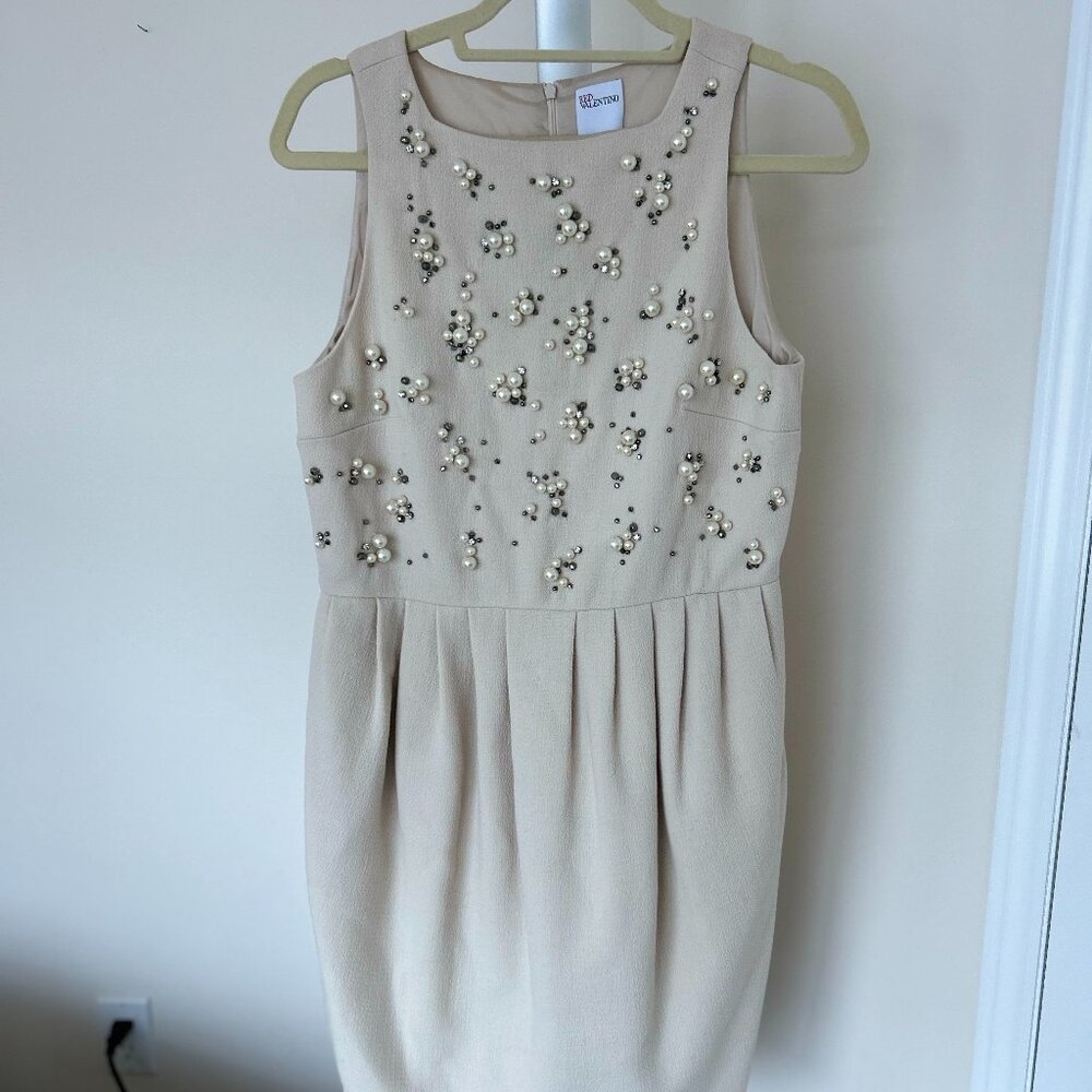 Red Valentino Cream Cocktail Dress Size US 6